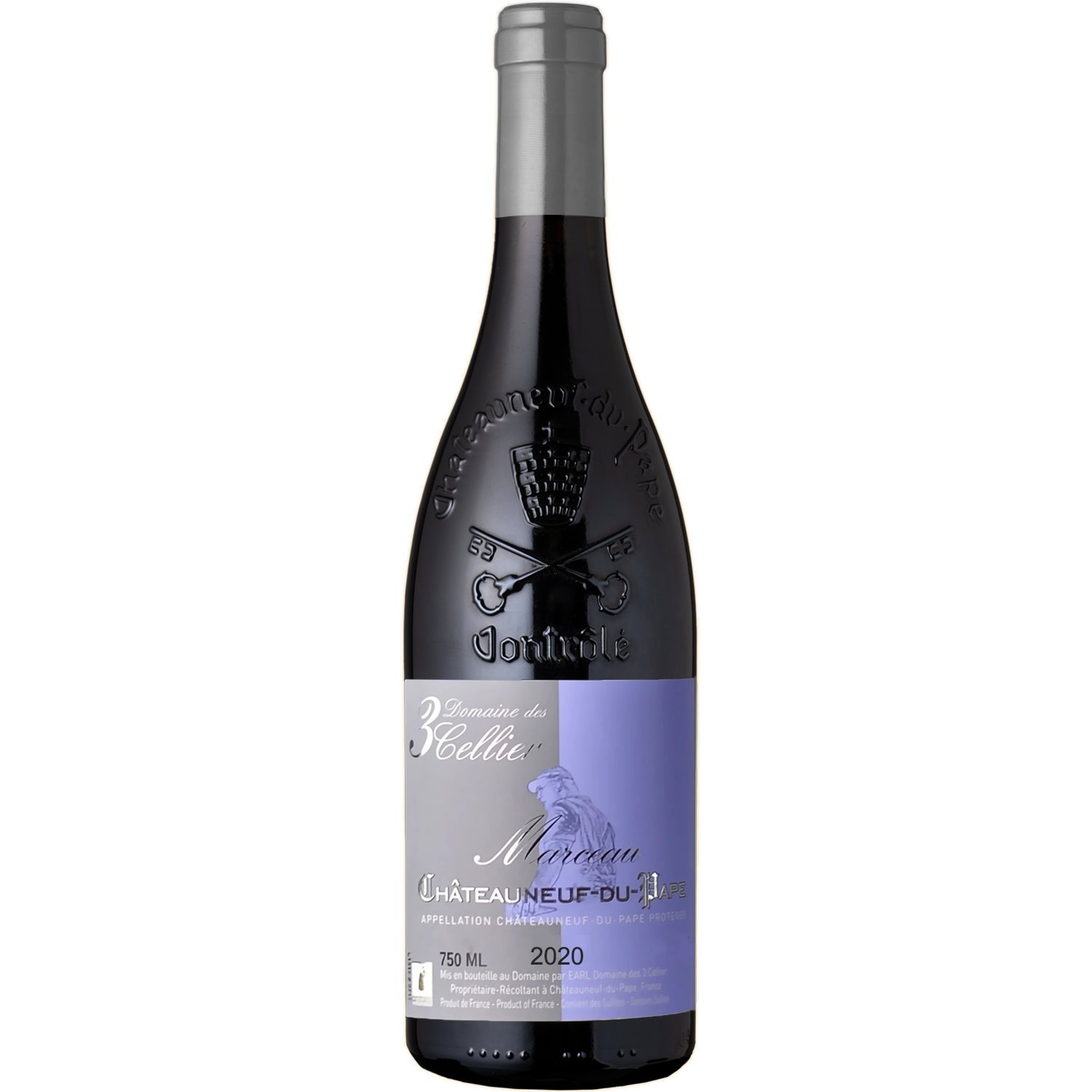 Domaine des 3 Cellier 2020 'Marceau' Châteauneuf-du-Pape 750ml Wine Bottle