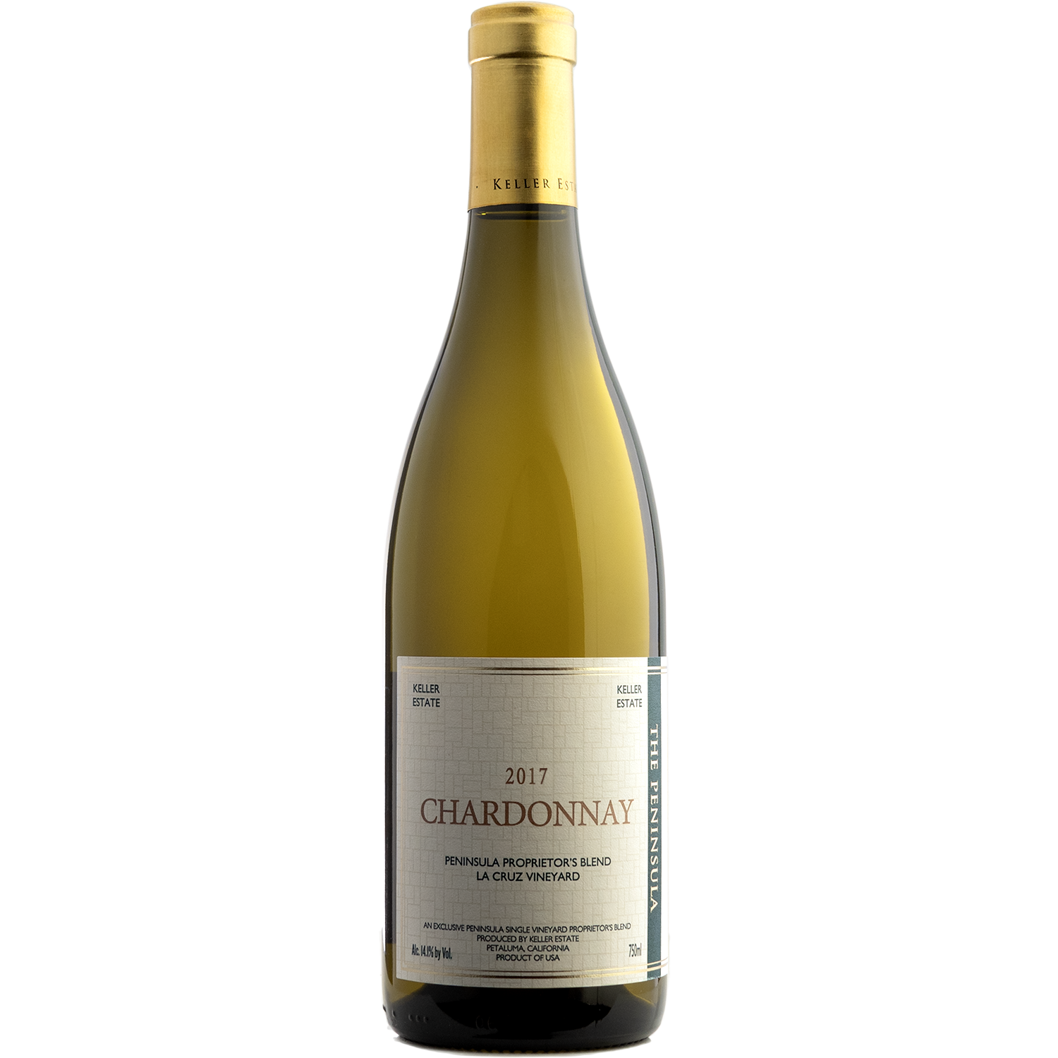 Keller Estate 2017 'The Peninsula' La Cruz Vineyard Chardonnay 750ml Wine Bottle