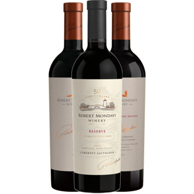 Robert Mondavi Winery NV 2013-2015 To Kalon Reserve 50th Anniversary 3-Pack 750ml Wine Bottle