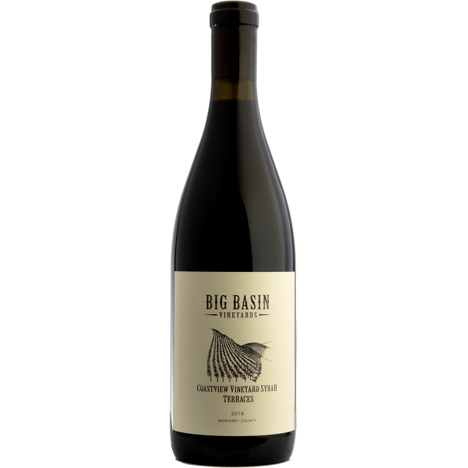 Big Basin 2018 'Terraces' Coastview Vineyard Syrah 750ml Wine Bottle