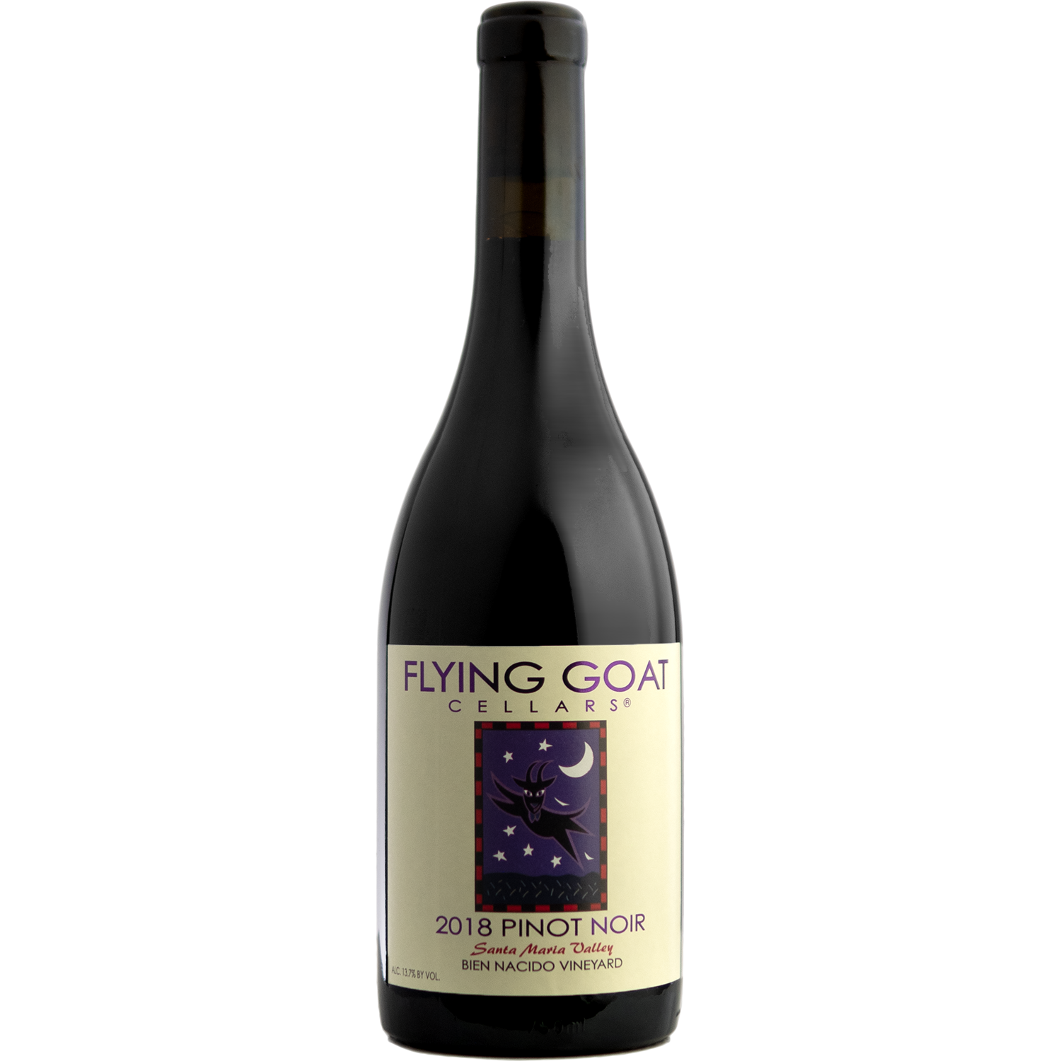 Flying Goat Cellars 2018 Bien Nacido Vineyard Pinot Noir 750ml Wine Bottle