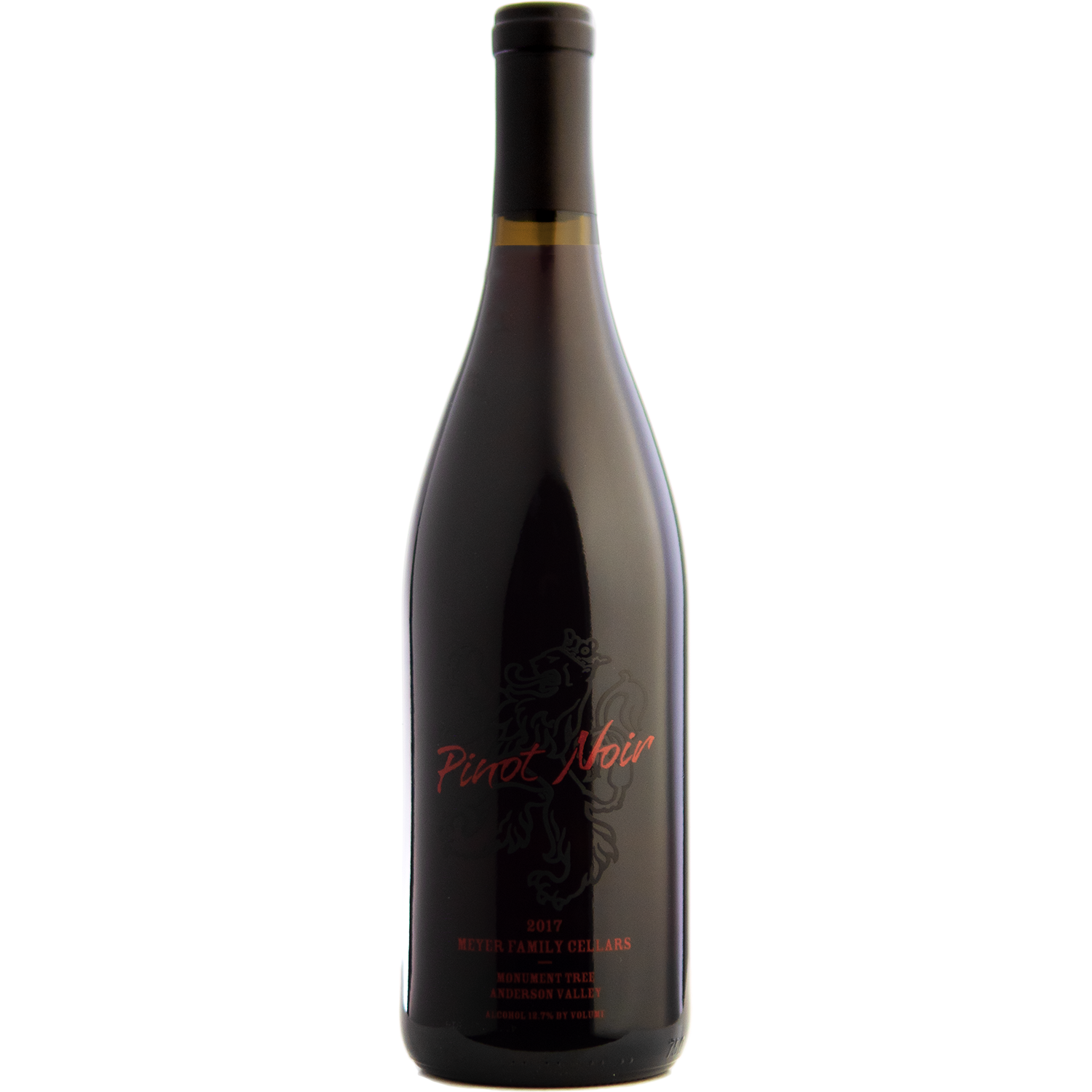 Meyer Family Cellars 2017 Monument Tree Vineyard Pinot Noir 750ml Wine Bottle