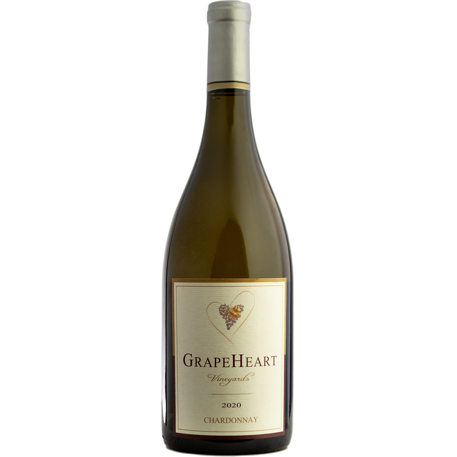GrapeHeart Vineyards 2020 'GHV' Estate Chardonnay 750ml Wine Bottle