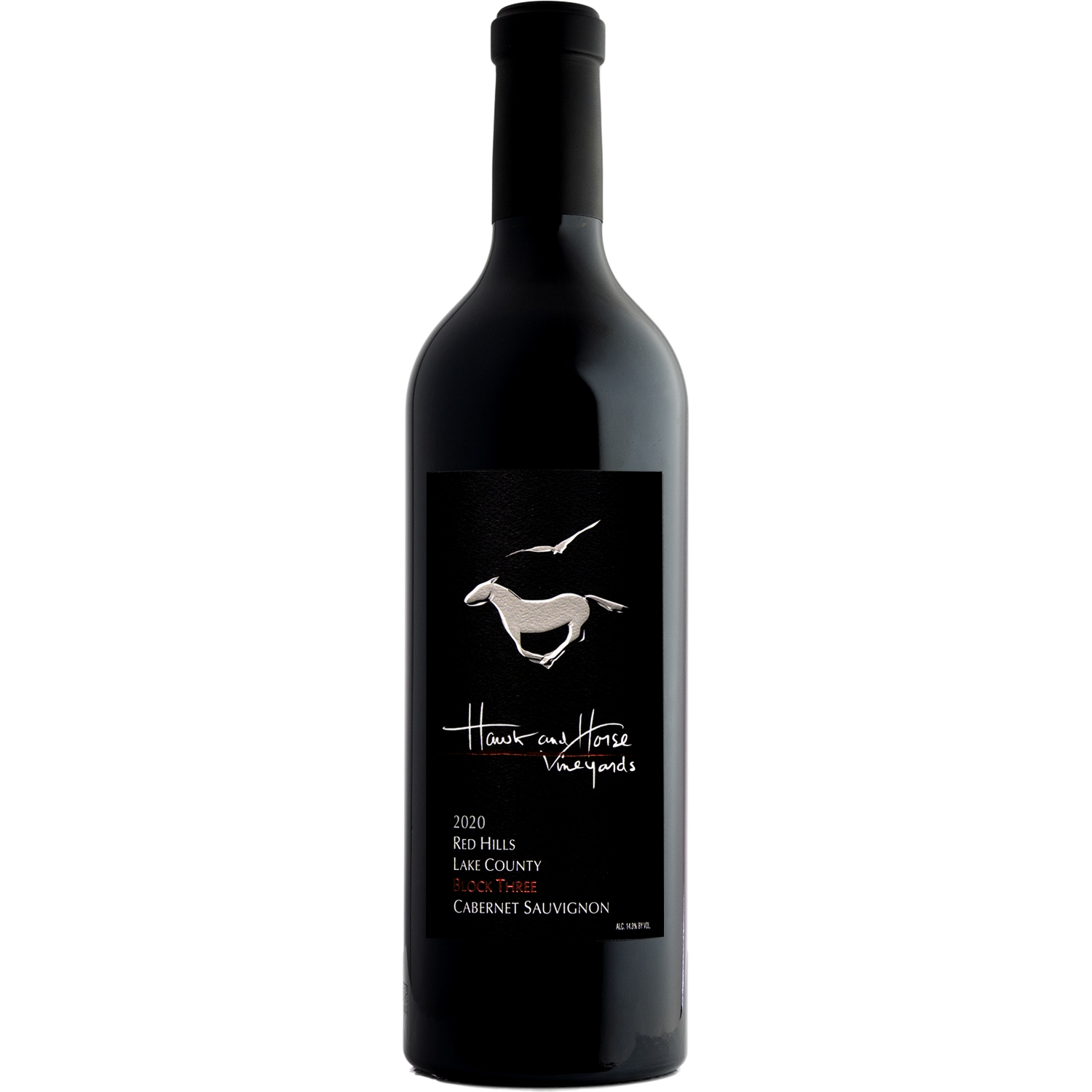 Hawk and Horse Vineyards 2020 'Block Three' Estate Cabernet Sauvignon 750ml Wine Bottle