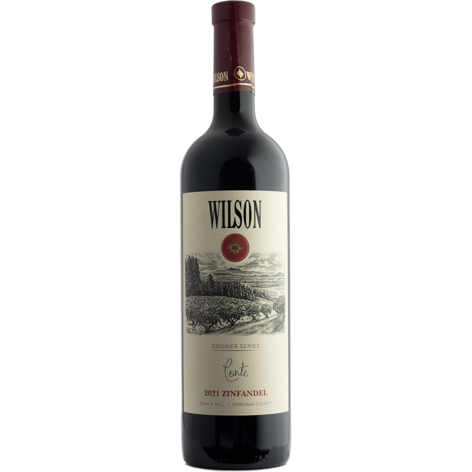 Wilson 2021 'Conte' Chalk Hill Zinfandel 750ml Wine Bottle