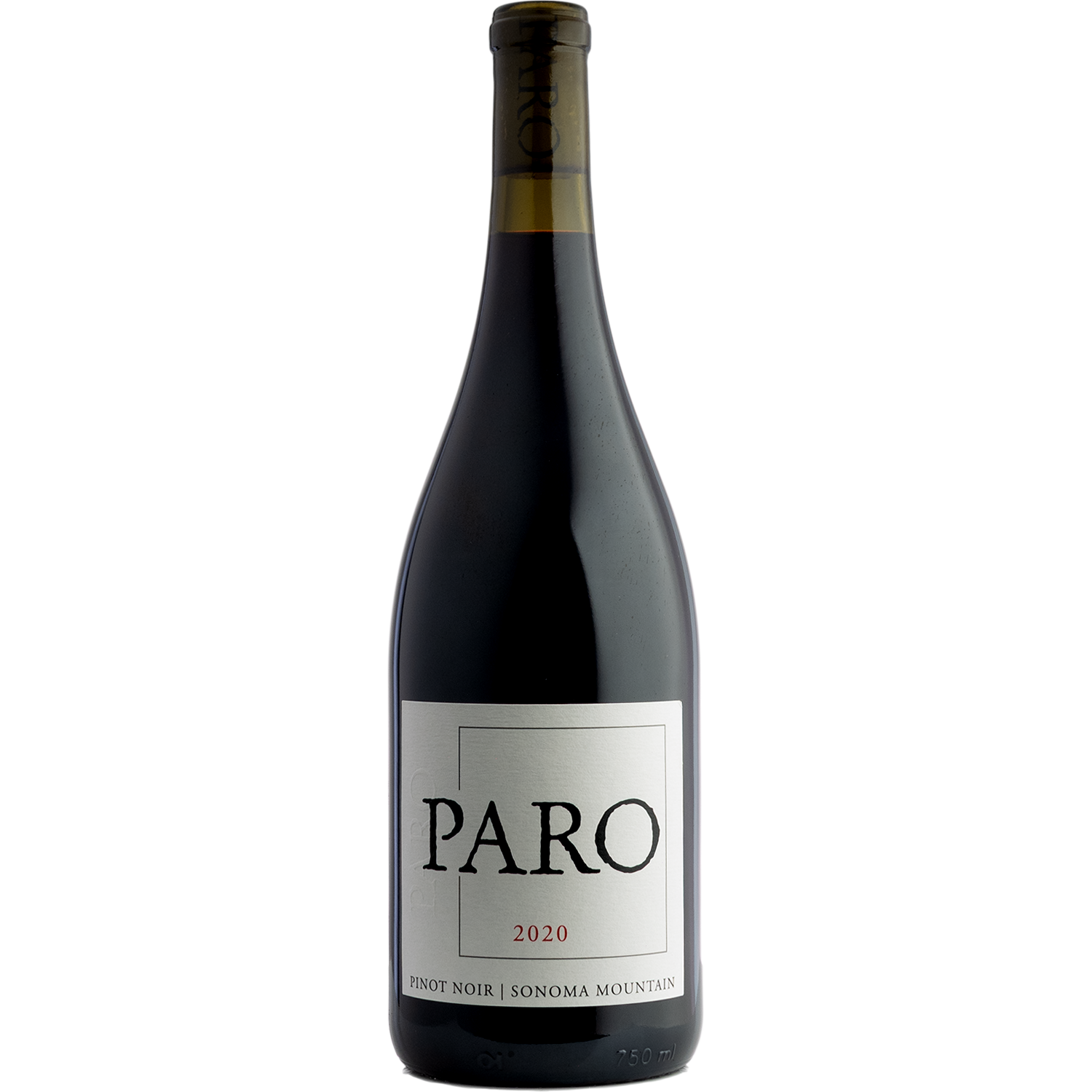PARO 2020 Sonoma Mountain Pinot Noir 750ml Wine Bottle