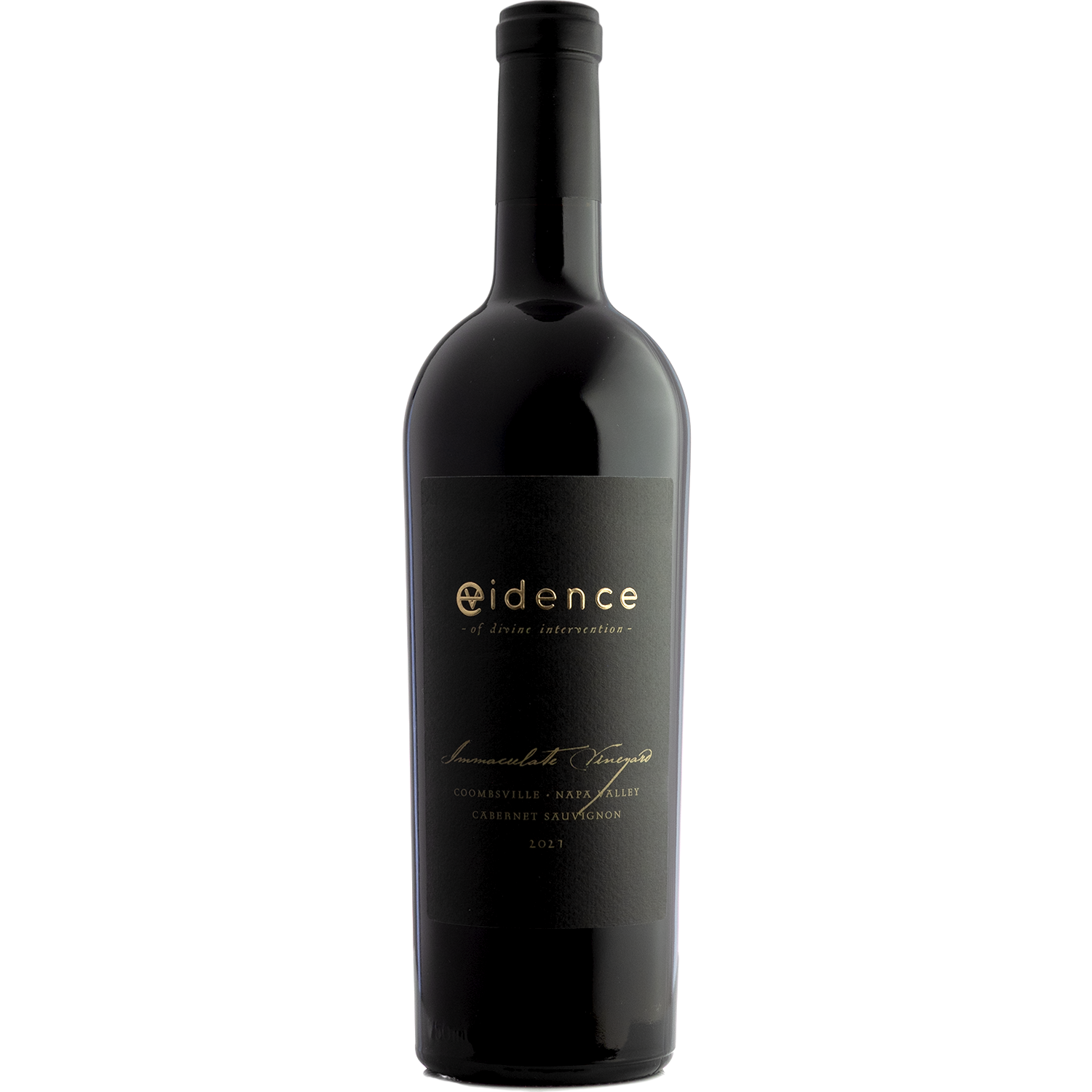 Evidence 2021 Immaculate Vineyard Coombsville Cabernet Sauvignon 750ml Wine Bottle