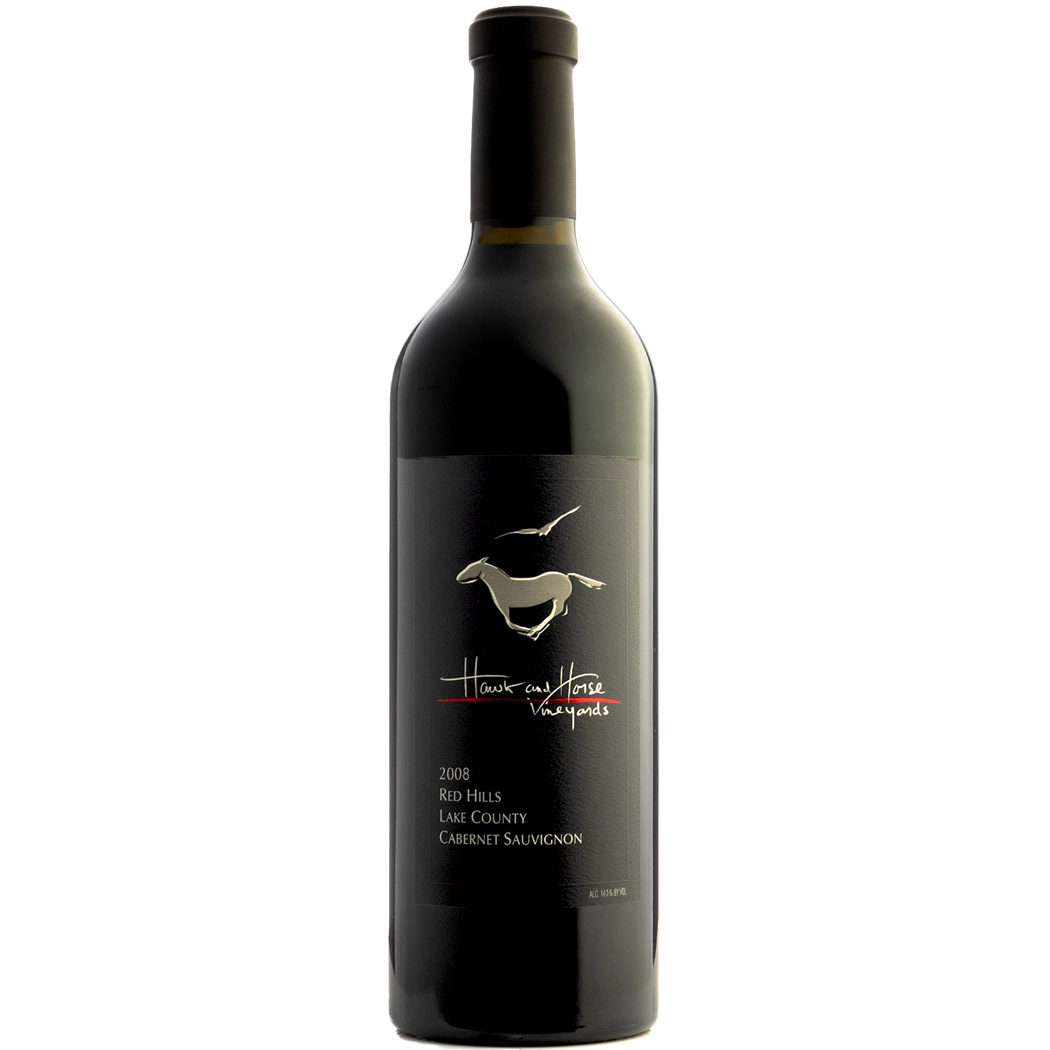 Hawk and Horse Vineyards 2008 Red Hills Estate Cabernet Sauvignon 750ml Wine Bottle