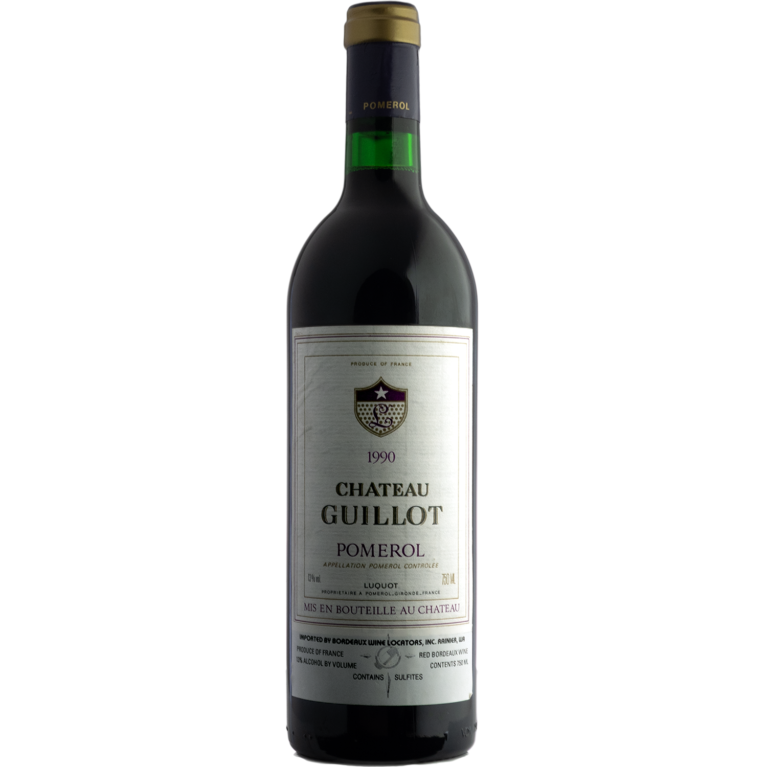 Château Guillot 1990 Pomerol 750ml Wine Bottle
