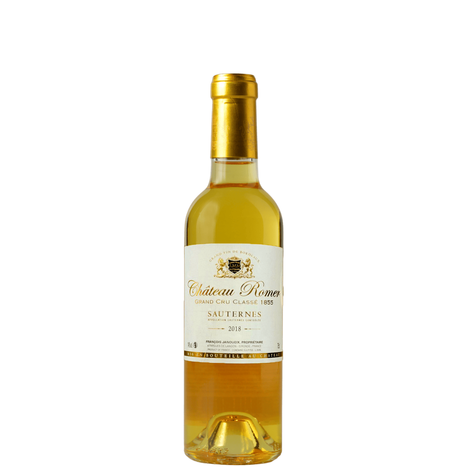 Château Romer 2018 Sauternes Grand Cru Classé 375ml 750ml Wine Bottle
