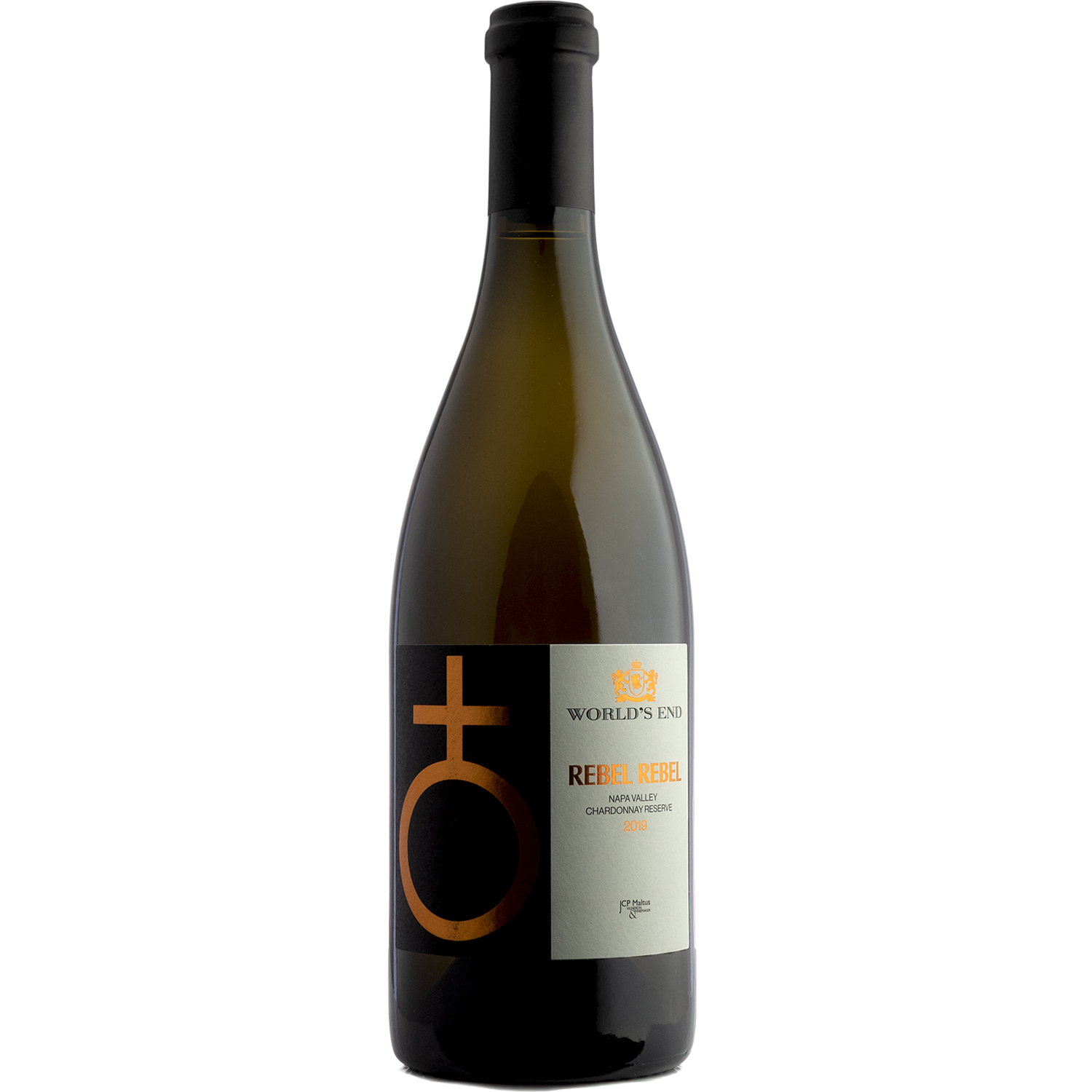 World's End 2019 'Rebel Rebel' Napa Valley Reserve Chardonnay 750ml Wine Bottle