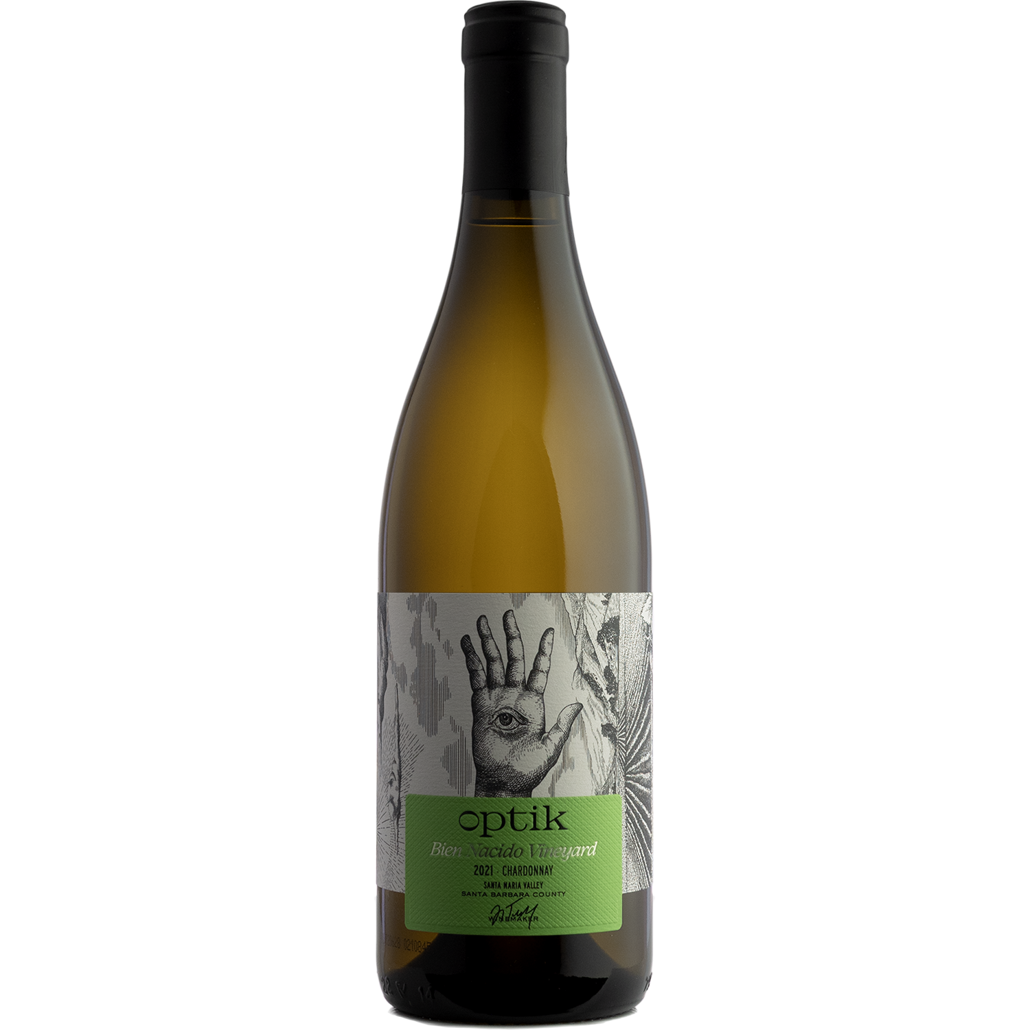 Optik 2021 Bien Nacido Vineyard Chardonnay 750ml Wine Bottle