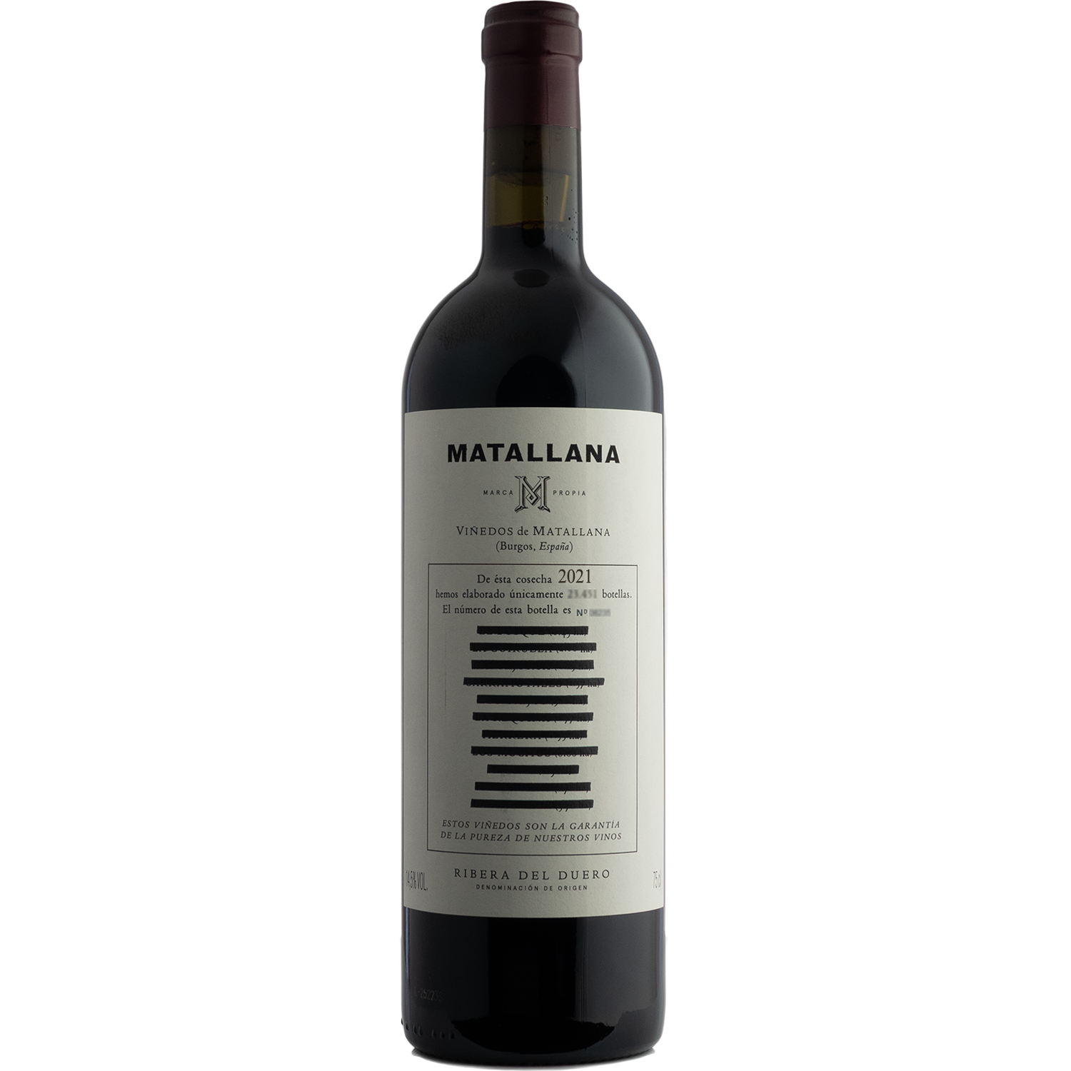 Telmo Rodríguez 2021 'Matallana' Ribera del Duero 750ml Wine Bottle