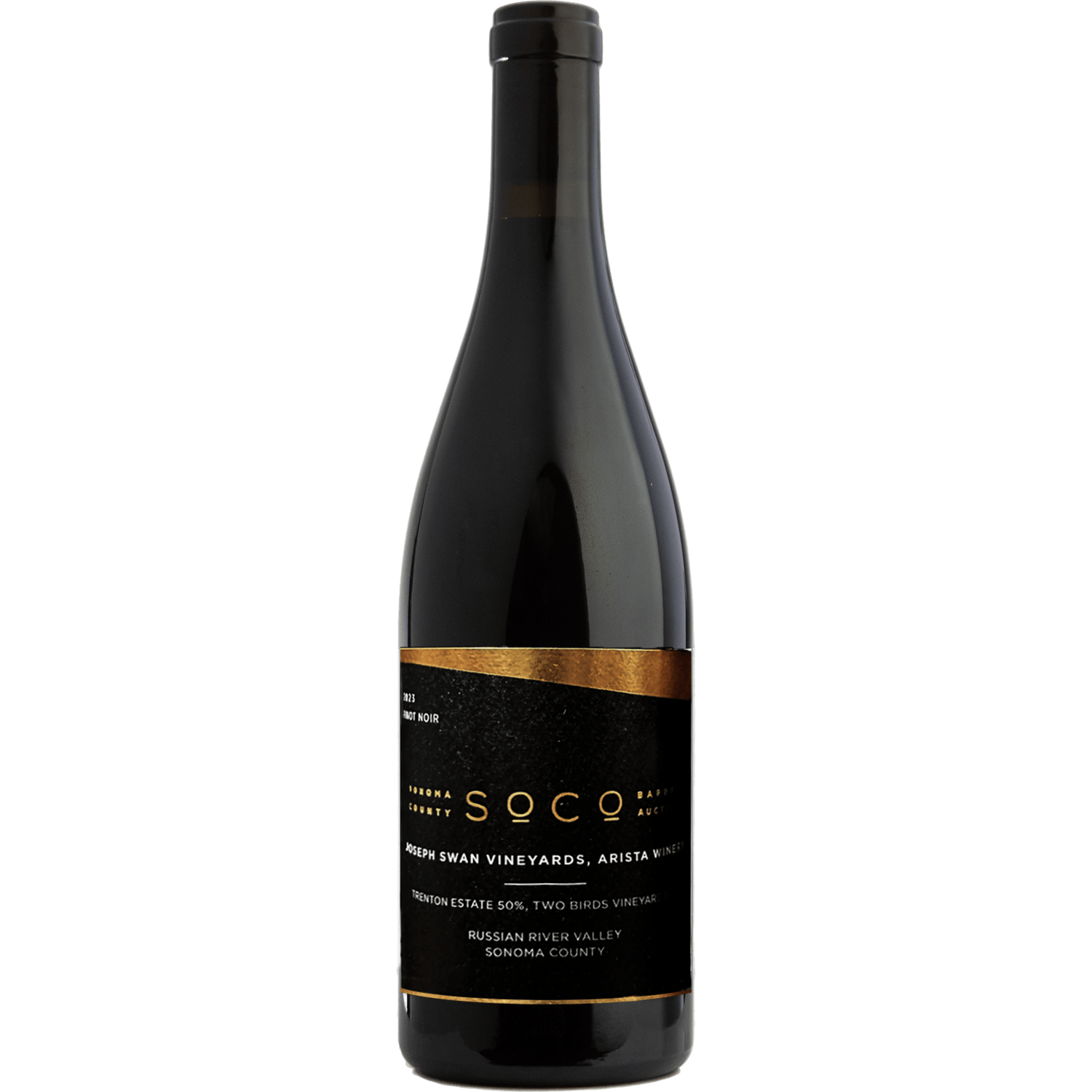 SoCoBA 2023 Lot #11 Joseph Swan / Arista '3 Birds Squared' Pinot Noir 750ml Wine Bottle