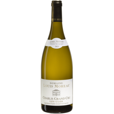 Domaine Louis Moreau 2021 Chablis Les Clos Grand Cru 750ml Wine Bottle