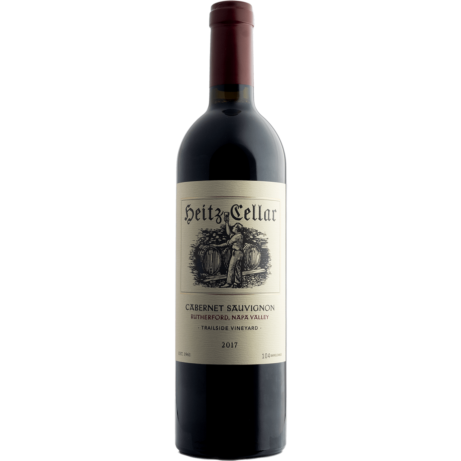 Heitz Cellar 2017 Trailside Vineyard Rutherford Cabernet Sauvignon 750ml Wine Bottle