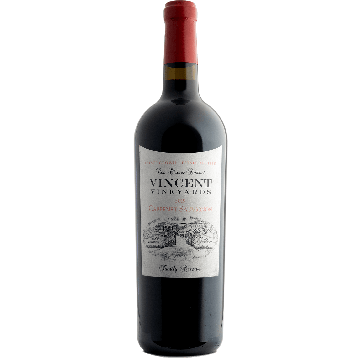 Vincent Vineyards 2019 'Family Reserve' Cabernet Sauvignon 750ml Wine Bottle