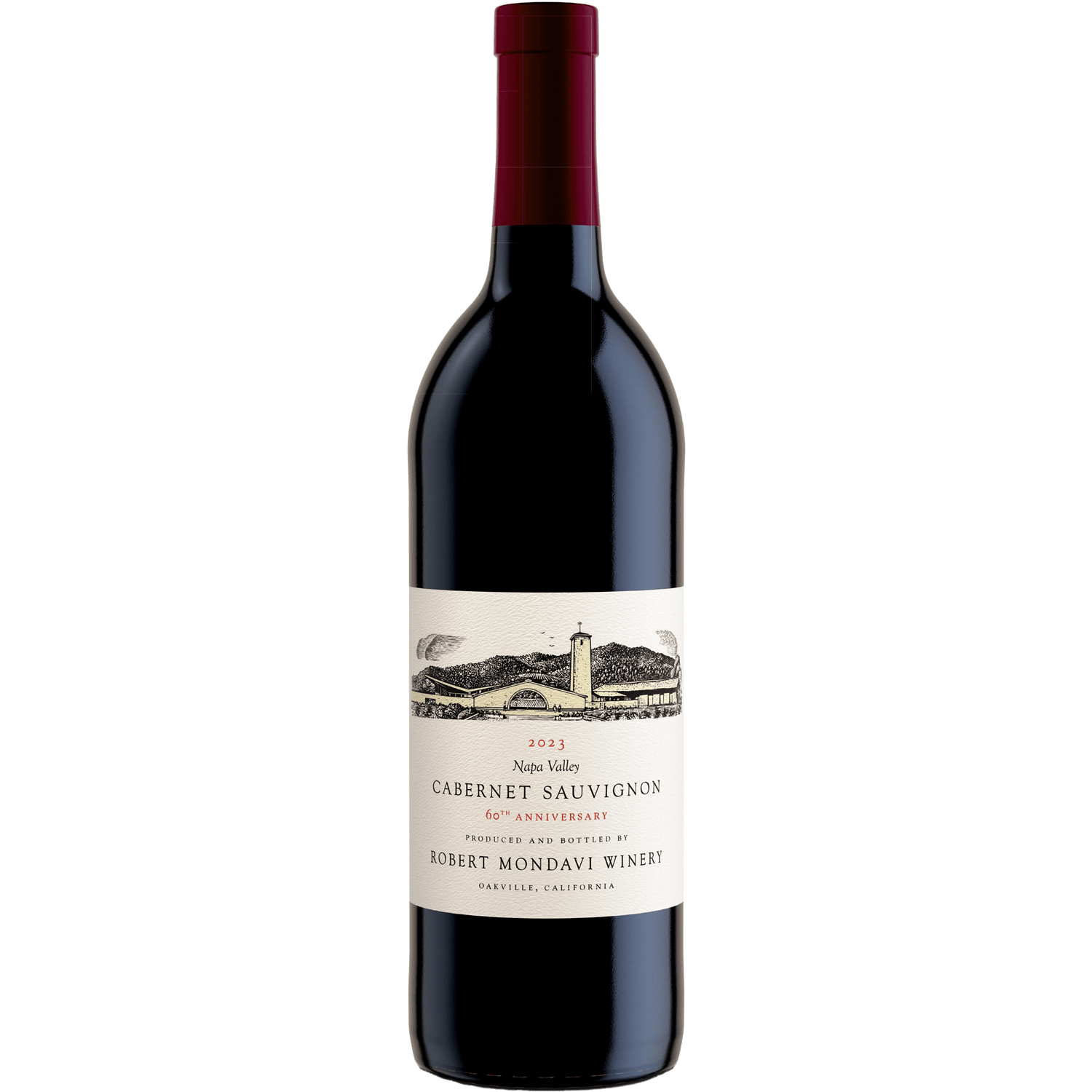 Robert Mondavi Winery 2023 '60th Anniversary' Cabernet Sauvignon 750ml Wine Bottle