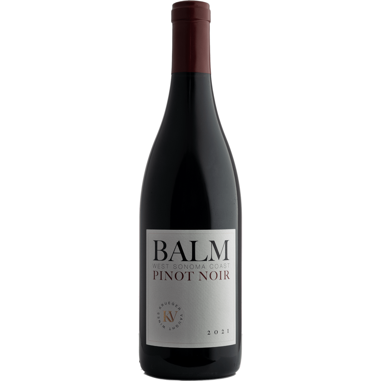 Krueger Vaught 2021 'Balm' West Sonoma Coast Pinot Noir 750ml Wine Bottle