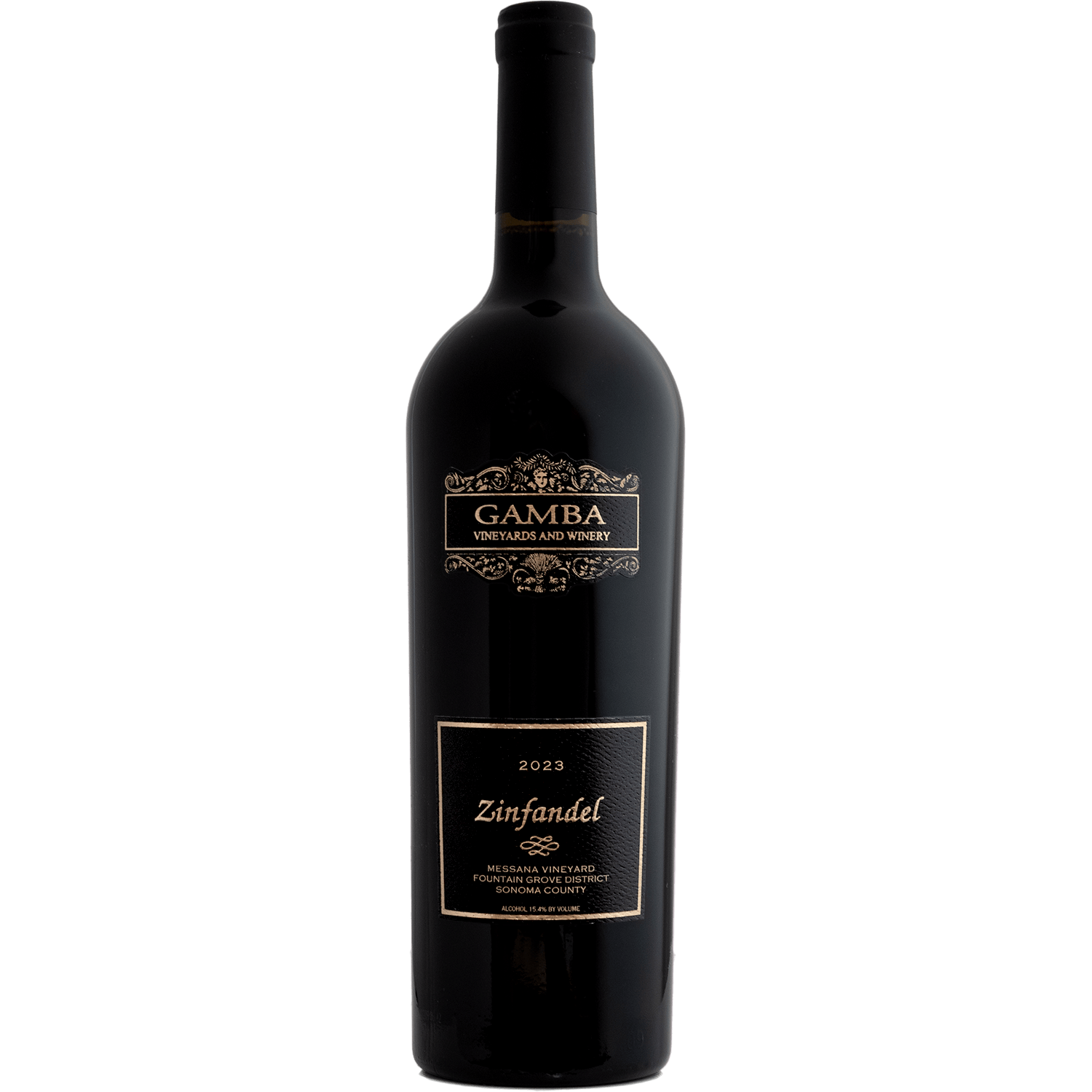 Gamba 2023 Messana Vineyard Fountaingrove District Zinfandel 750ml Wine Bottle