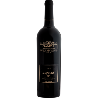Gamba 2023 Messana Vineyard Fountaingrove District Zinfandel 750ml Wine Bottle