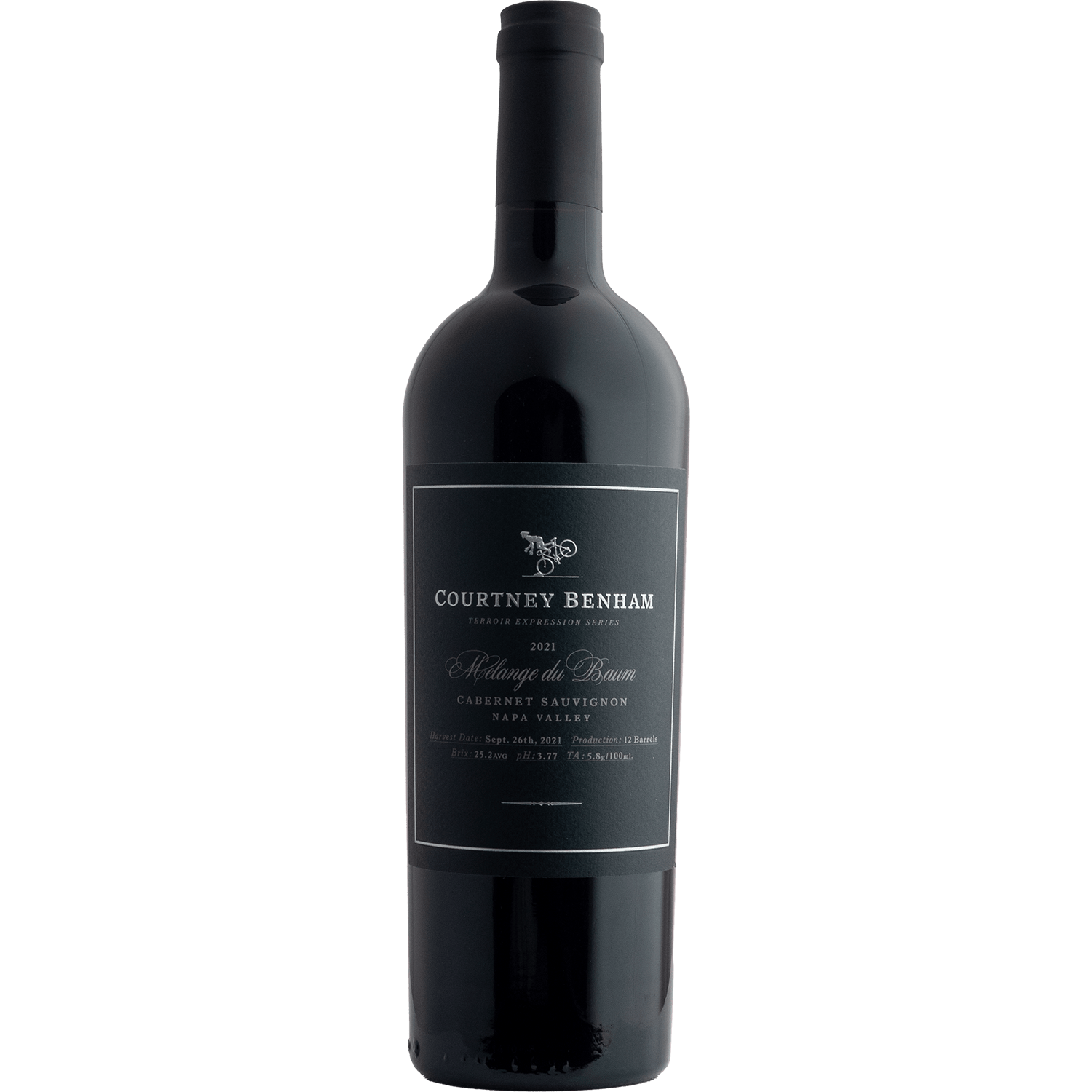 Courtney Benham 2021 'Mélange du Baum' Napa Valley Cabernet Sauvignon 750ml Wine Bottle