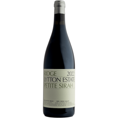 RIDGE 2022 Lytton Estate Petite Sirah 750ml Wine Bottle