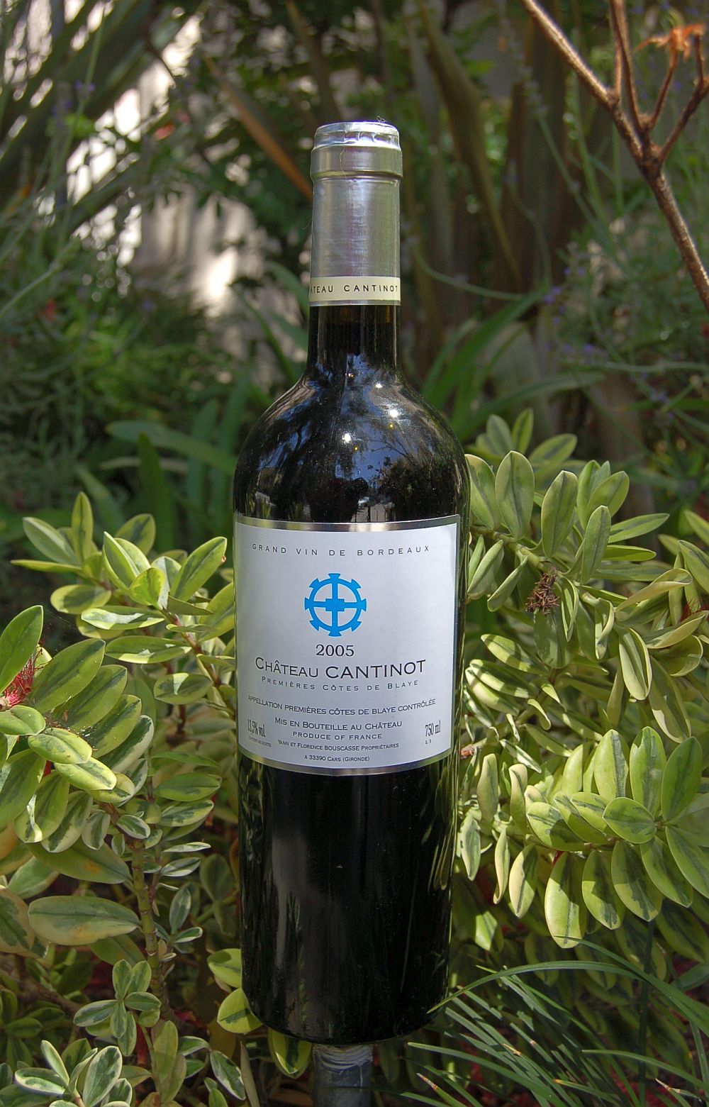 Château Cantinot 2005 Premières Cotes de Blaye 750ml Wine Bottle