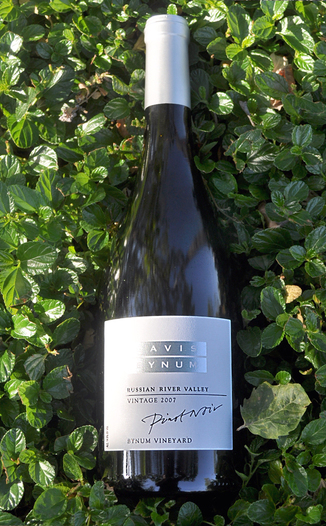 Davis Bynum Winery 2007 'Bynum Vineyard' Pinot Noir 750ml Wine Bottle