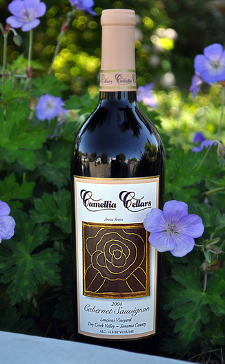Camellia Cellars 2004 Lencioni Vineyard Cabernet Sauvignon 750ml Wine Bottle