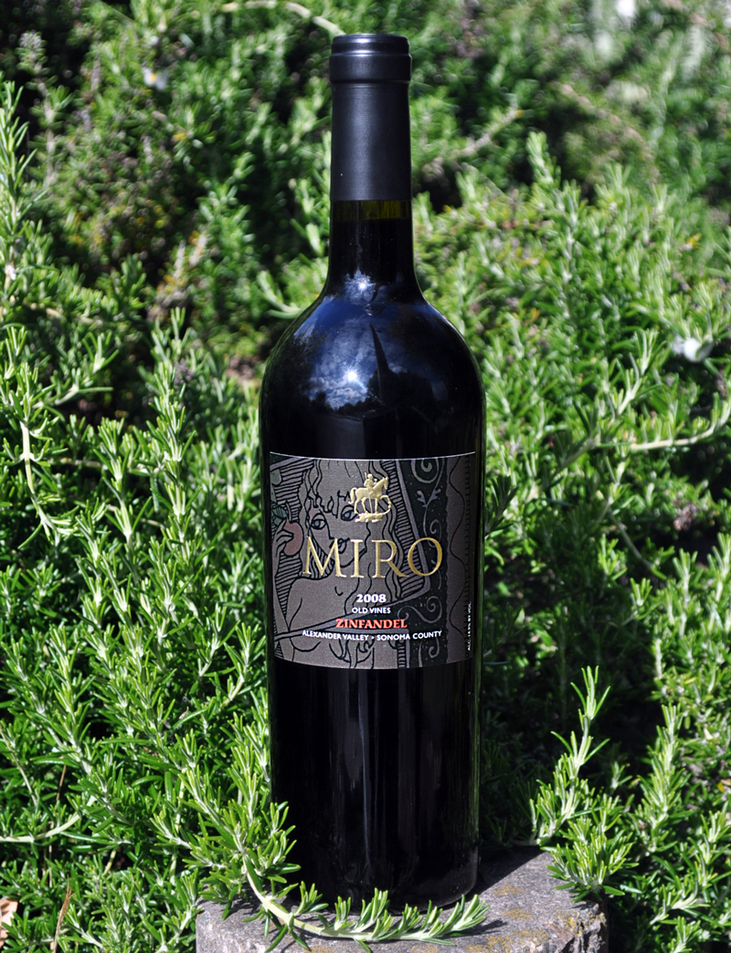 Miro Cellars 2008 Old Vine Zinfandel 750ml Wine Bottle