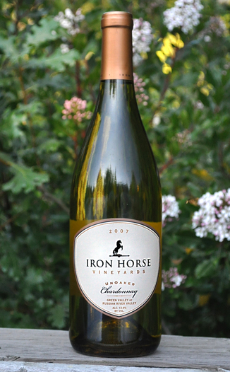 Iron Horse Vineyards 2007 UnOaked Chardonnay 750ml Wine Bottle