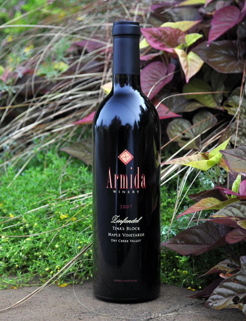 Armida Winery 2007 Tina's Block Maple Vineyard Zinfandel 750ml Wine Bottle