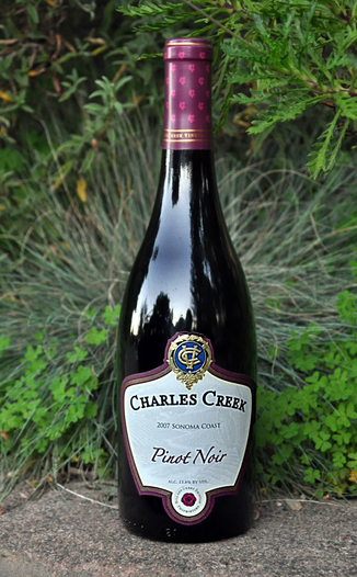 Charles Creek Vineyards 2007 Sonoma Coast Pinot Noir 750ml Wine Bottle