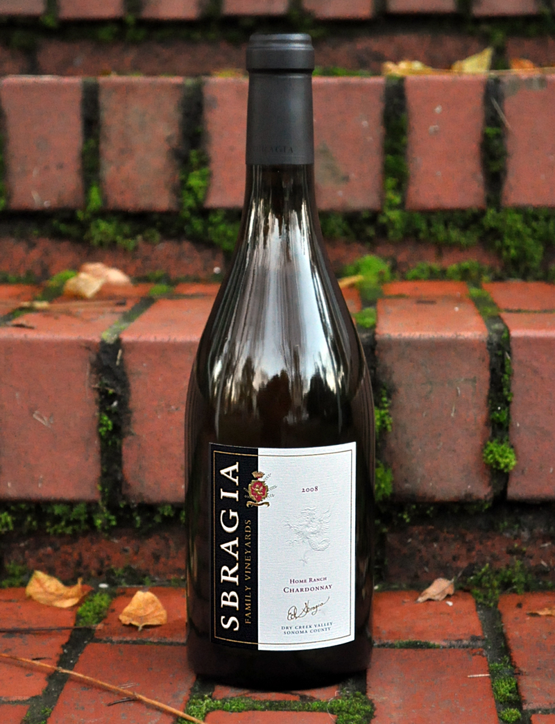 Sbragia Family Vineyards 2008 Home Ranch Chardonnay 750ml Wine Bottle