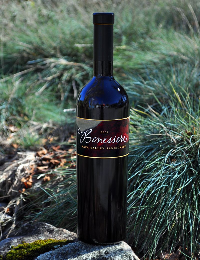 Benessere Vineyards 2001 Napa Valley Sangiovese 750ml Wine Bottle