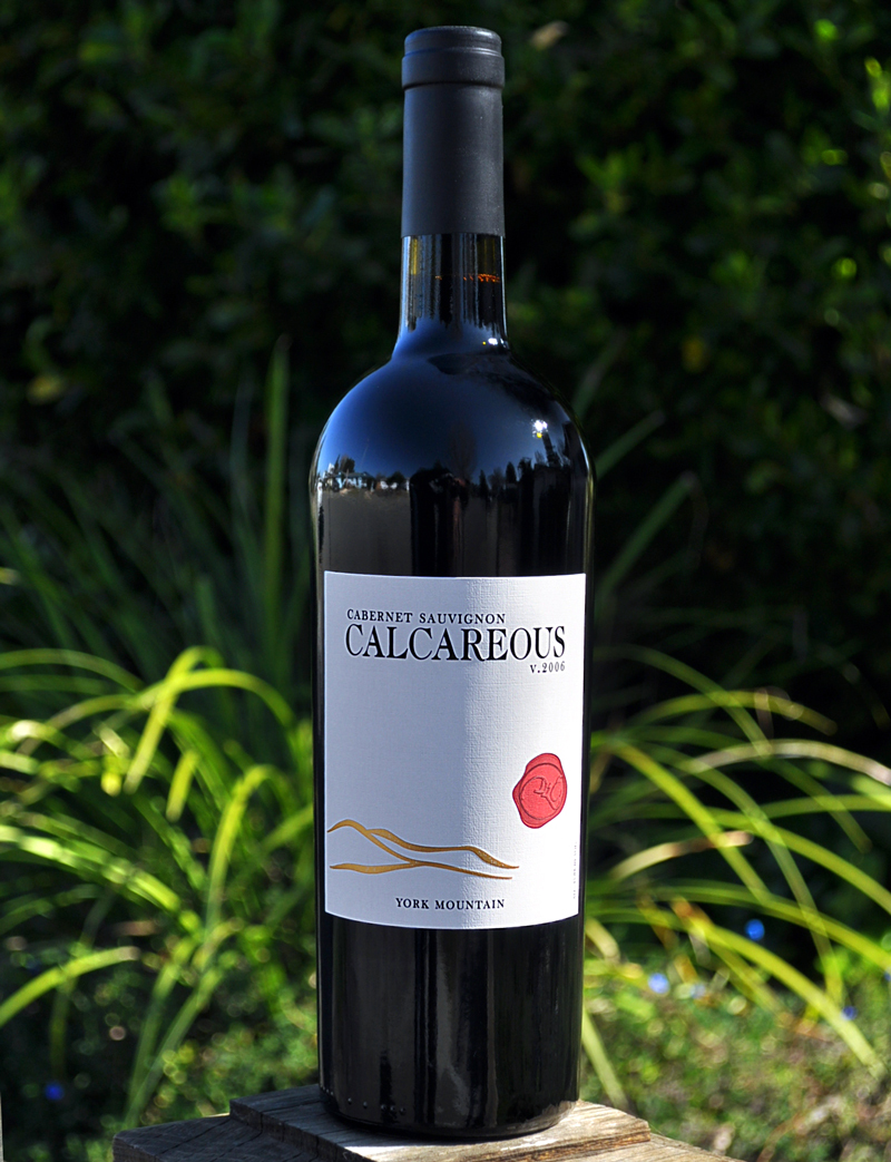 Calcareous Vineyard 2006 York Mountain Cabernet Sauvignon 750ml Wine Bottle