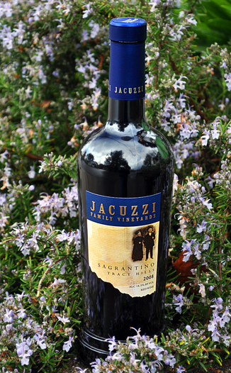 Jacuzzi Family Vineyards 2008 Tracy Hills Sagrantino 750ml Wine Bottle