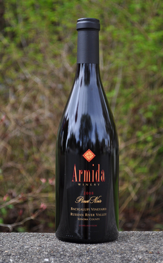 Armida Winery 2008 Bacigalupi Vineyard Pinot Noir 750ml Wine Bottle