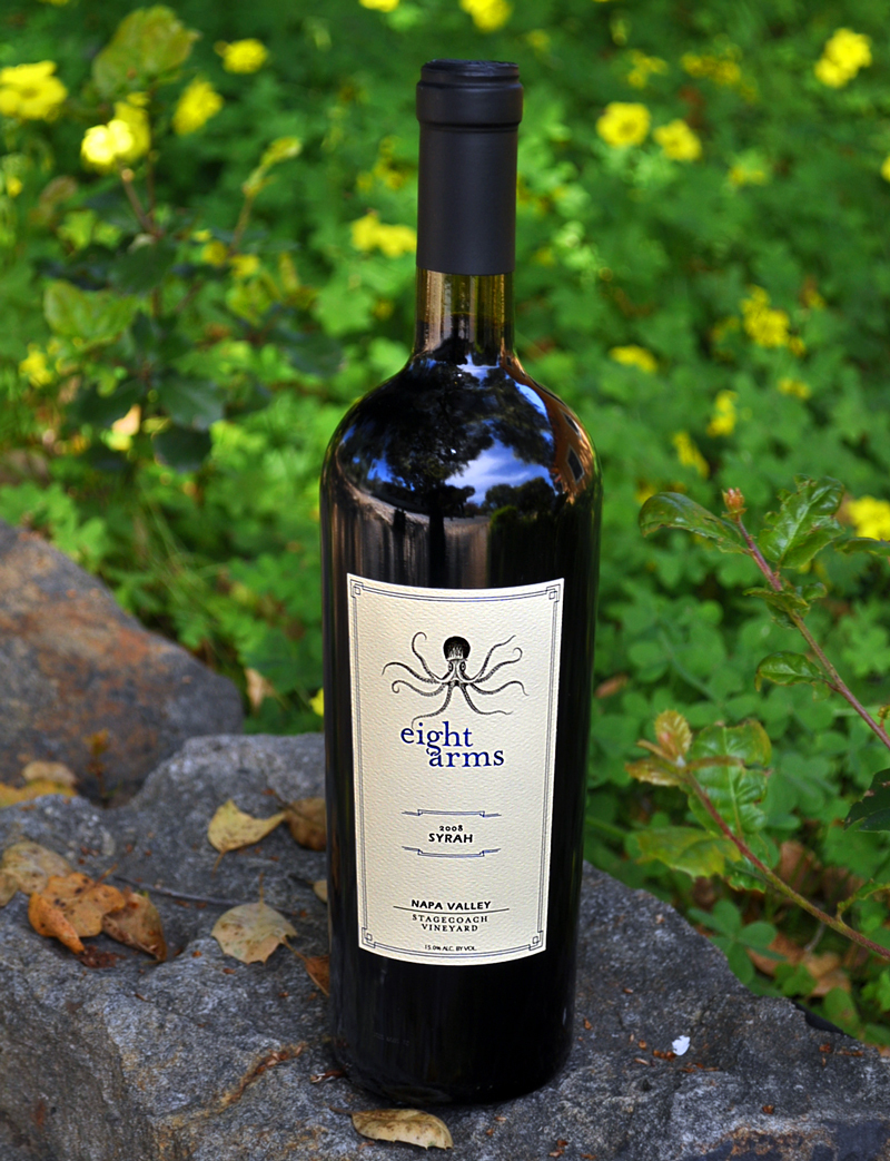 Eight Arms Cellars 2008 Napa Valley Syrah 750ml Wine Bottle