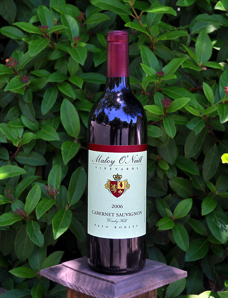 Maloy O'Neill Vineyards 2006 Paso Robles Cabernet Sauvignon 750ml Wine Bottle