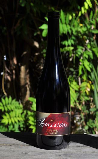 Benessere Vineyards 2007 Napa Valley Carneros Pinot Noir 750ml Wine Bottle