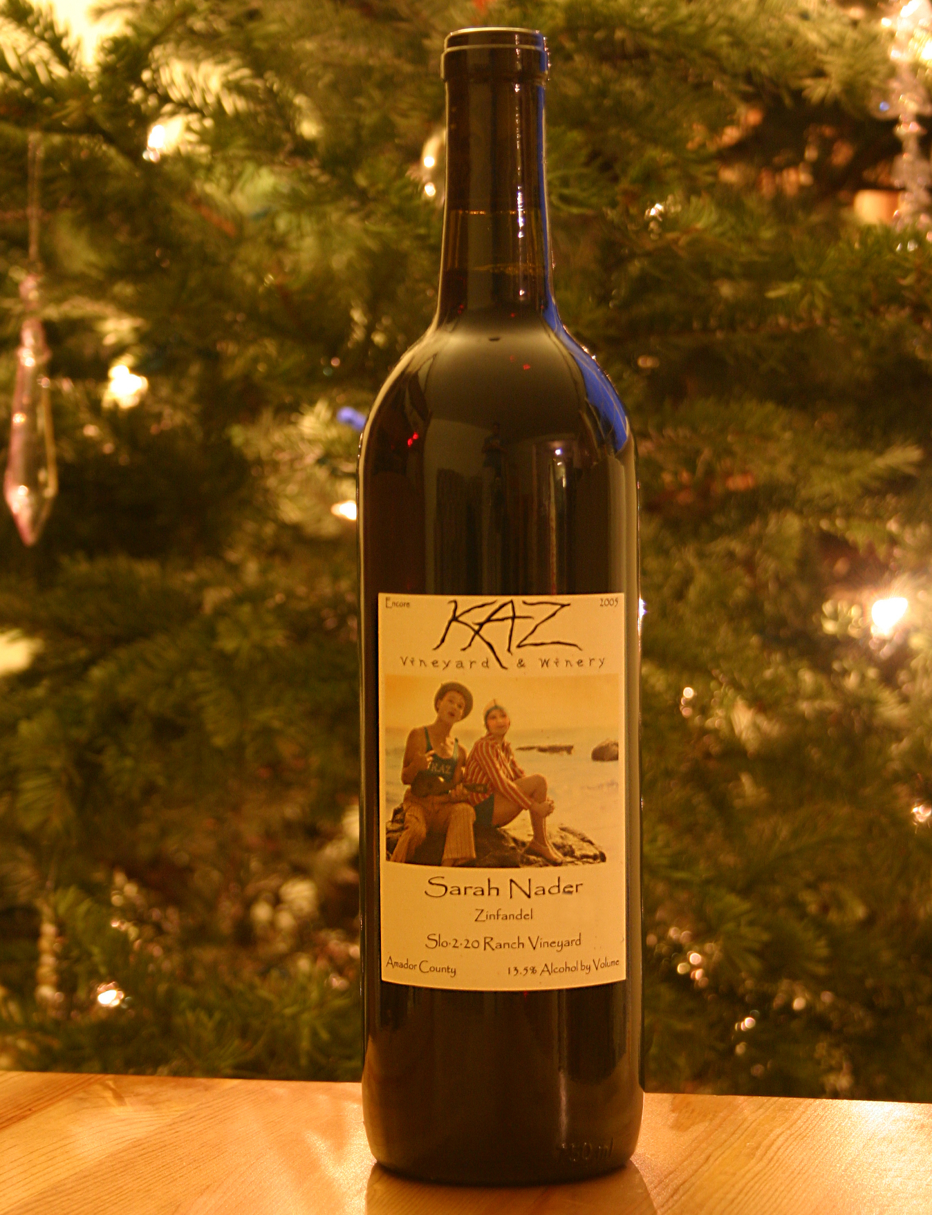Kaz Winery 2005 Sarah Nader Zinfandel 750ml Wine Bottle