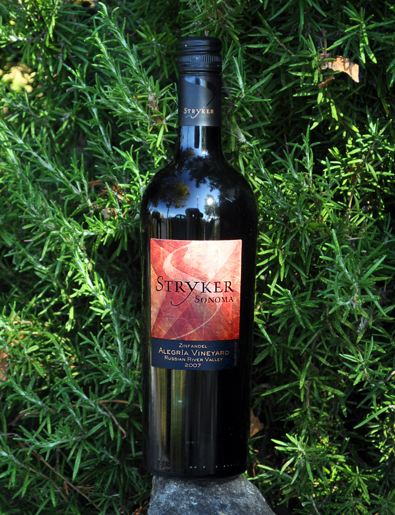 Stryker Sonoma 2007 Alegria Vineyard Russian River Valley Zinfandel 750ml Wine Bottle