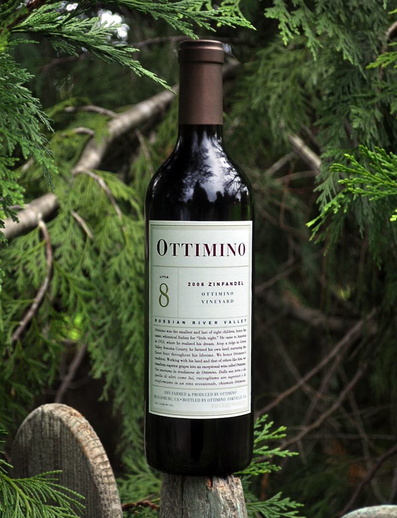 Ottimino 2006 Estate Vineyard Zinfandel 750ml Wine Bottle