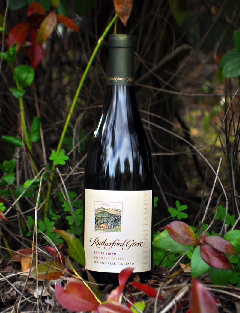 Rutherford Grove 2007 Spring Creek Vineyard Petite Sirah 750ml Wine Bottle