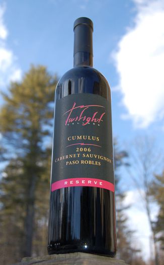 Twilight Cellars 2006 Cumulus Reserve Cabernet Sauvignon 750ml Wine Bottle