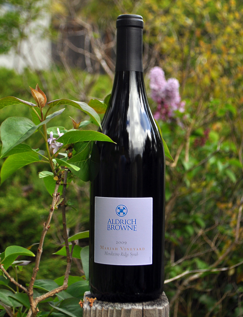 Aldrich Browne 2009 Mariah Vineyard Mendocino Ridge Syrah 750ml Wine Bottle