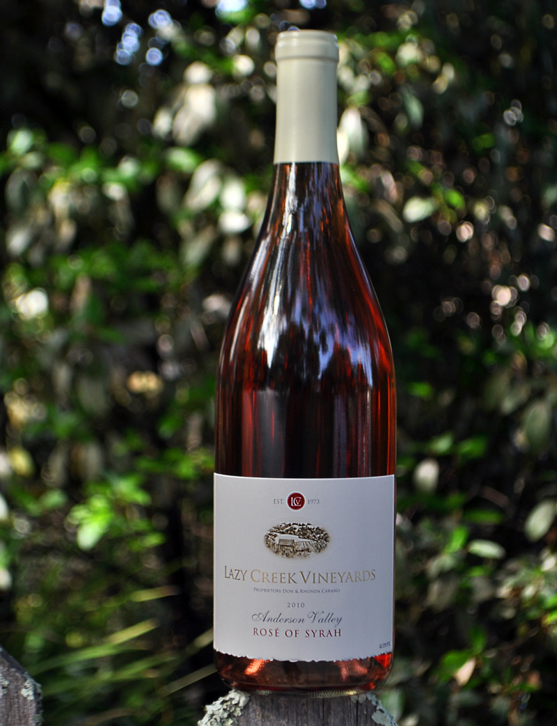 Lazy Creek Vineyards 2010 Rose of Syrah 750ml Wine Bottle