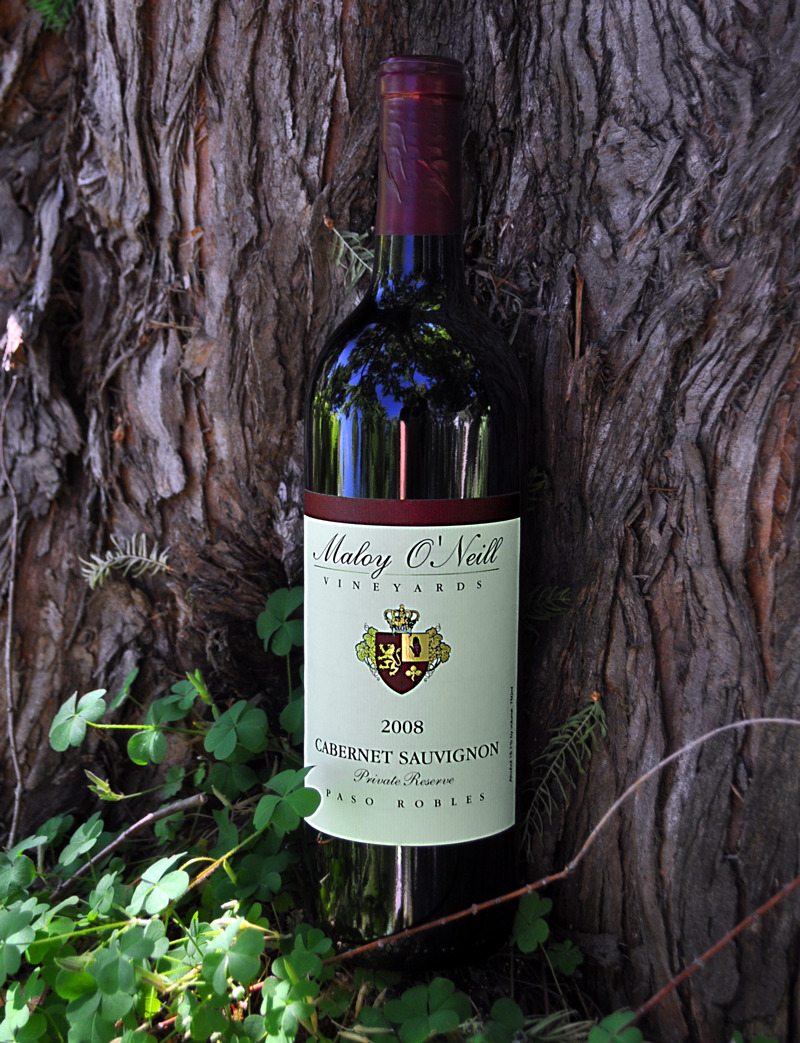 Maloy O'Neill Vineyards 2008 Cabernet Sauvignon Private Reserve 750ml Wine Bottle